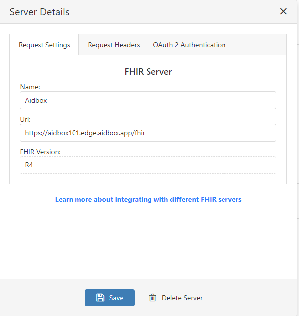 Aidbox server settings