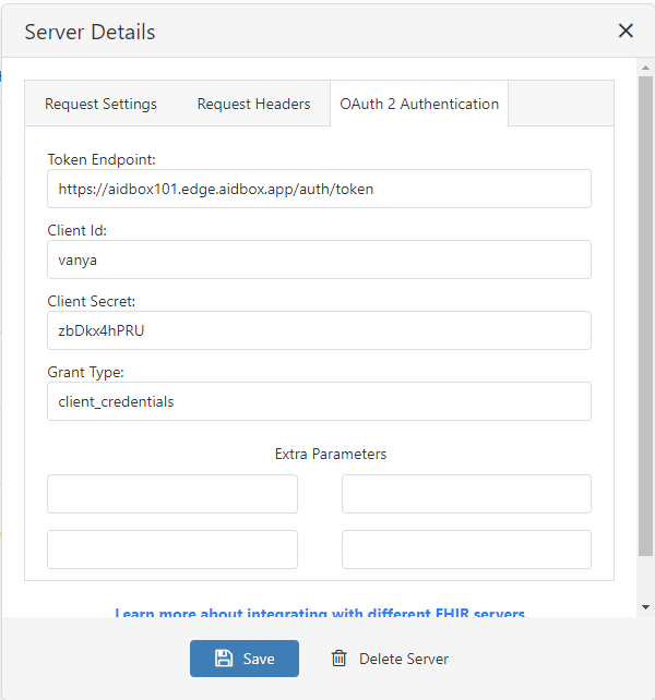 Aidbox OAuth 2 settings